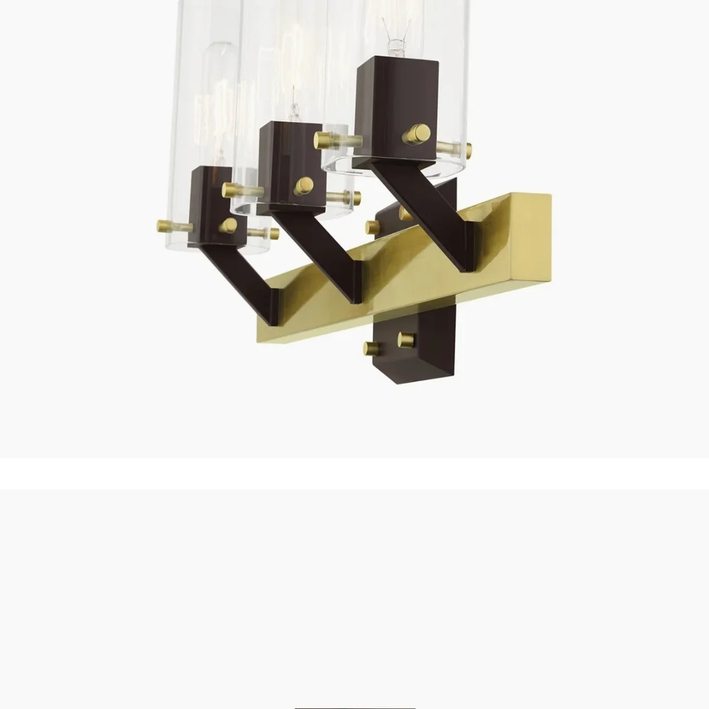 Elegant Gold and Black Vanity Mirror